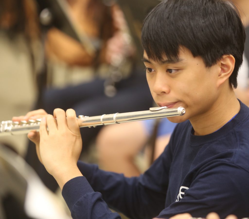 Flutist Practicing