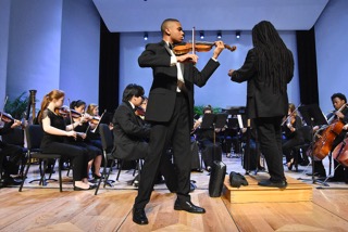 Violinist at a Performance
